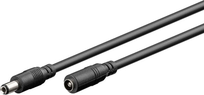 Cablu de extensie DC mama-tata 5.5x2.5mm 5m negru Goobay 76673