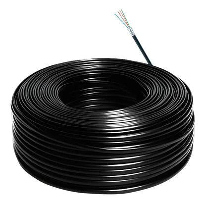 Cablu de retea exterior 10m robust Hikvision CAT5e UTP cupru 0.5mm negru DS-1LN5EO-UU/E-10