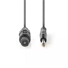 Cablu difuzor 1.5mm SPEAKON 2-pini mama - 6.35 mm tata 5m gri Nedis