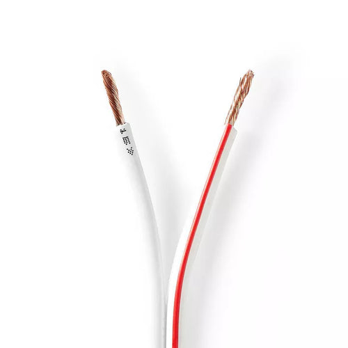 Cablu difuzor 2x 2.50mm CCA alb Nedis CAGW2500WT1000