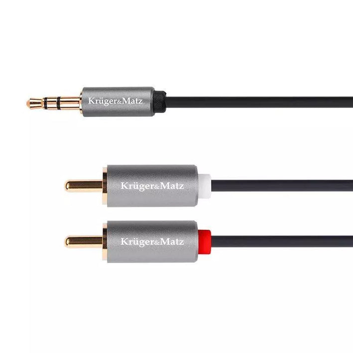 Cablu JACK 3.5 mm - 2x RCA 10m Basic KRUGER&MATZ