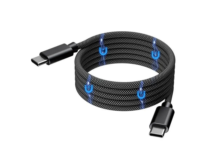 Cablu magnetic date / incarcare USB-C - USB-C Choetech XCC-1054-BK 1.2m PD 100W