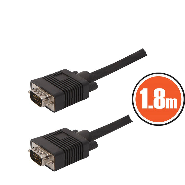 Cablu monitor VGA fisa - fisa 1.8m dublu ecranat negru delight