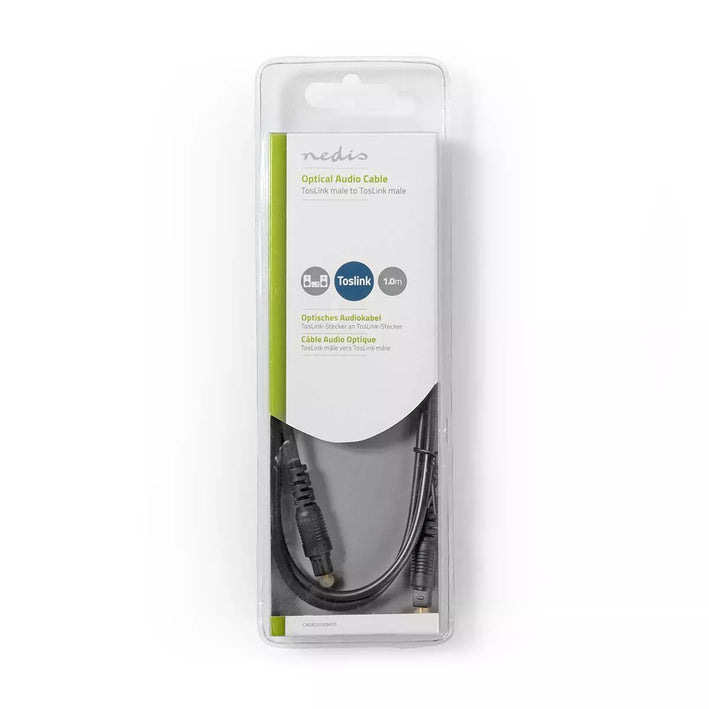 Cablu optic TOSLINK tata - TOSLINK tata 1m negru Nedis