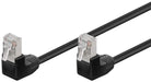 Cablu Patch CAT5e 2x RJ45 90 FTP 0.25m negru pentru Conectare retea /Protectie la Interferente 96076 Goobay