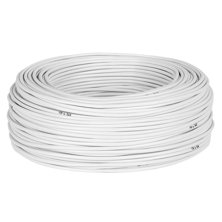 Cablu pentru telefon sau alarma din cupru YTDY 4x0.5mm 1m liniar alb Cabletech KAB0551