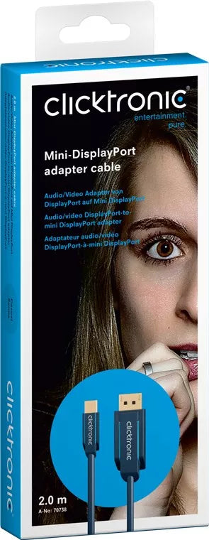Cablu Profesional 2m mini DisplayPort - DisplayPort 2560x1600p Apple MacBook/Pro/Air OFC cupru AWG32 Clicktronic