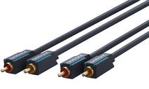 Cablu Profesional 2x RCA - 2x RCA 15m OFC cupru dublu ecaranat aurit Clicktronic 70385