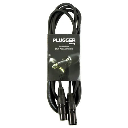 Cablu Professional XLR 3pin DMX mama - XLR 3pin DMX tata 15m PLUGGER PLU CABD XF3XM3 15M0 EAS