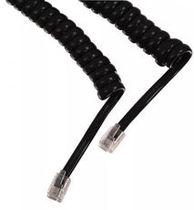 Cablu receptor telefon fix spiralat 2m RJ10 4P4C CCS negru Well