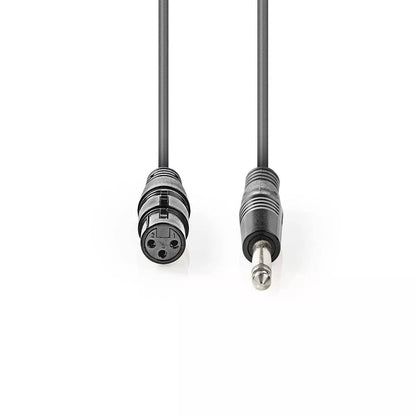 Cablu stereo XLR 3 pini mama - JACK 6.5 mm tata 1.5m gri NEDIS