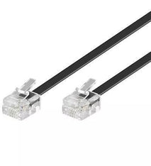 Cablu telefon 15m RJ11 6P4C negru Goobay