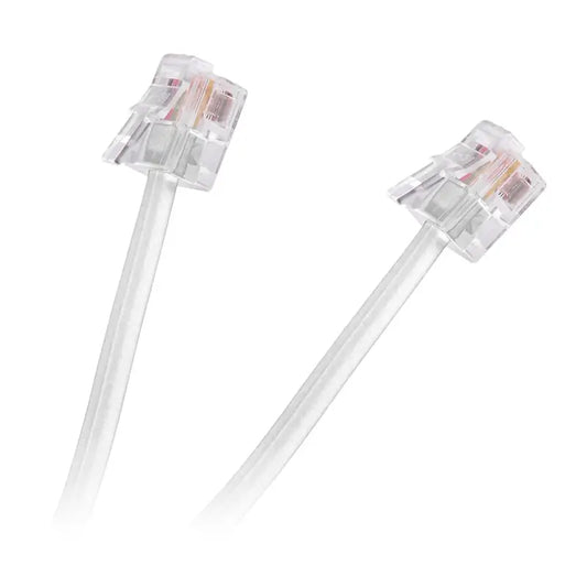 Cablu telefon RJ11 2m alb TEL0033F-2