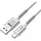 Cablu Thunder Micro USB Golf 40M argintiu 1m 2.4A Fast charging