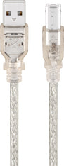 Cablu USB 2.0 HI-SPEED tata A la USB tata tip B imprimanta 1m cupru 0.48Gbit/s transparent 68606 Goobay