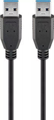 Cablu USB 3.0 5m USB A tata - USB A tata SuperSpeed 5Gbit/s negru Goobay