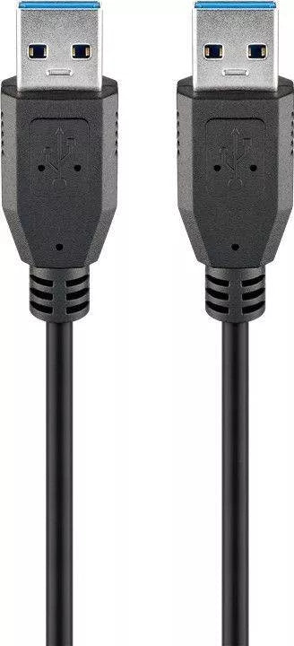 Cablu USB 3.0 5m USB A tata - USB A tata SuperSpeed 5Gbit/s negru Goobay