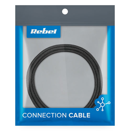 Cablu USB 3in1 1m Lighning iPhone TYPE C si micro USB REBEL RB-6005-100-B