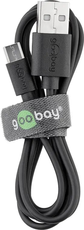 Cablu USB A tata - micro USB B tata 1m Goobay 46800