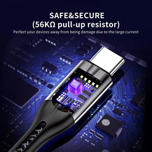 Cablu USB A - USB Type C 5A 25W 1.2m negru Choetech AC0013-BK