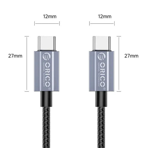 Cablu USB Orico GQA100-15-BK 100W USB Type-C - USB Type-C 1.5m negru textil