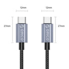 Cablu USB Orico GQA100-20-BK 100W USB Type-C - USB Type-C 2m negru