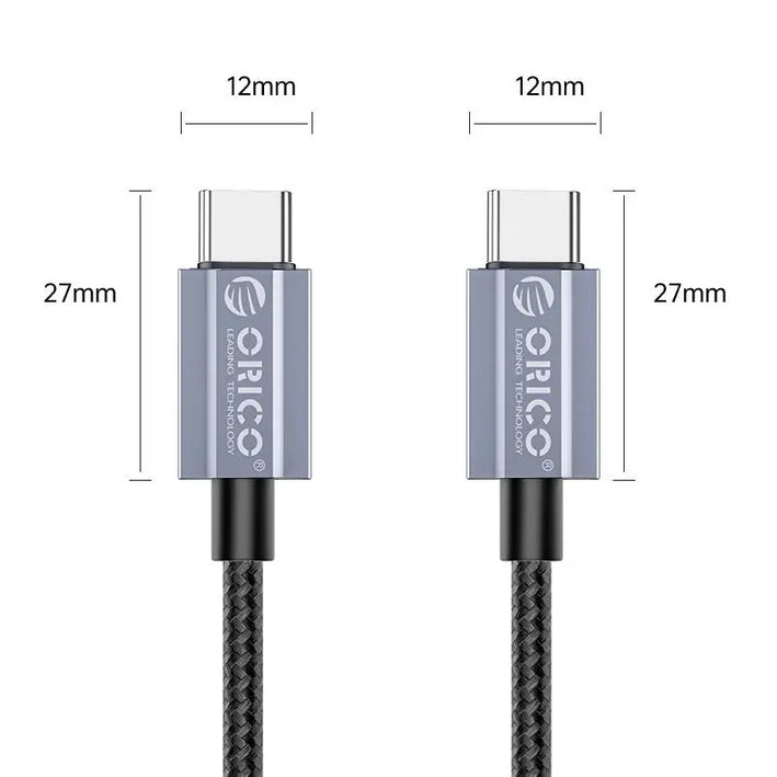 Cablu USB Orico GQA100-20-BK 100W USB Type-C - USB Type-C 2m negru