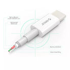 Cablu USB type C tata-tata 1m alb Orico BCU-10