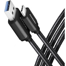 Cablu USB type C - USB-A 2m USB 3.2 Gen1 3A impletit negru Axagon BUCM3-AM20AB