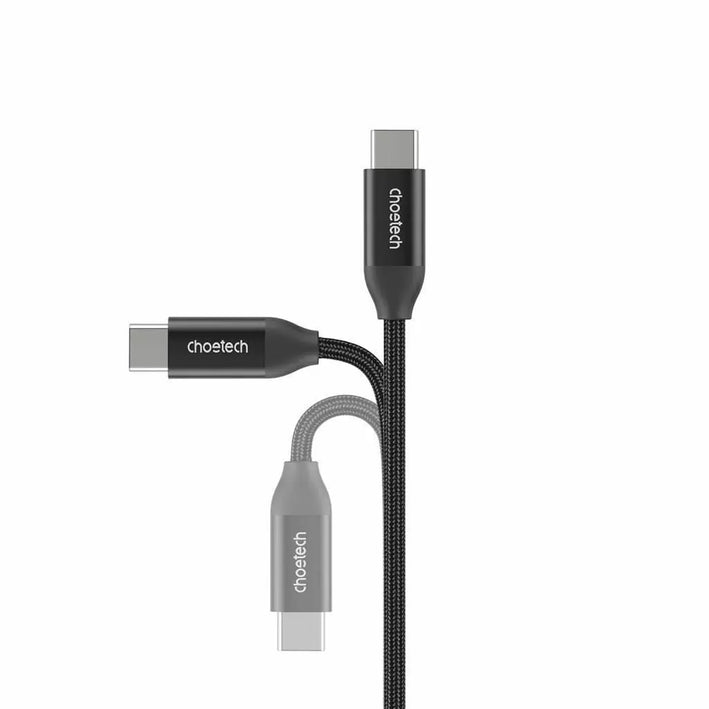 Cablu USB type C - USB type C PD 240W 5A 1m negru textil Choetech XCC-1035-BK