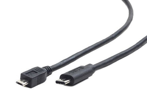Cablu USB2.0 B micro mufa - USB type C mufa 1m negru PVC GEMBIRD CCP-USB2-MBMCM-1M