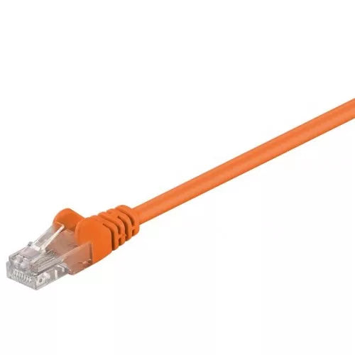 Cablu UTP 1.5m portocaliu patchcord CAT5e 2x RJ45 CCA Goobay
