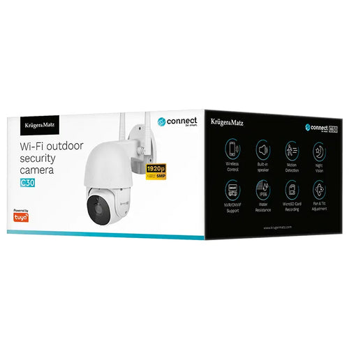 Camera Wi-Fi CONNECT C30 Kruger&Matz KM2207-2 FULLHD 5Mpx IP66 350