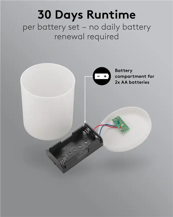 Candela lumanare cu LED rosie cu palpaire IP44 2xAA Goobay 77757