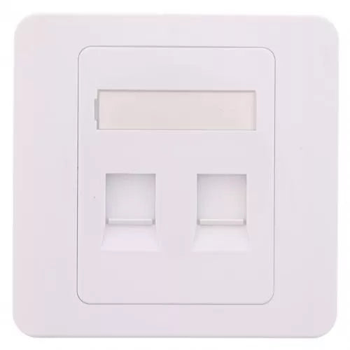 Capac priza RJ45 fara Keystone 2 porturi alb Well