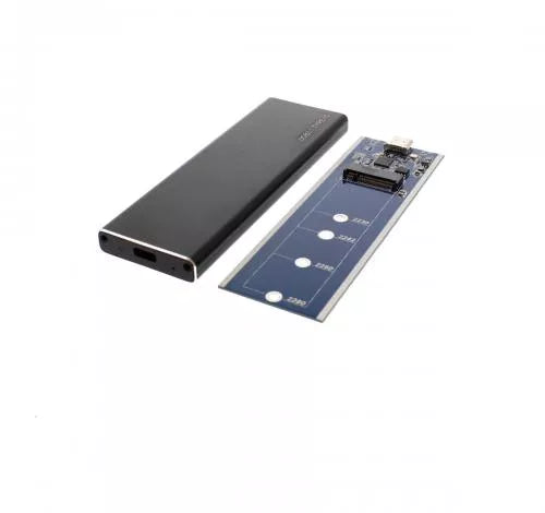 Carcasa SSD M2 SATA USB 3.1 negru cablu USB Type C inclus