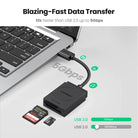CARD READER extern Ugreen CR127 20250 interfata USB 3.0 citeste /scrie SD /microSD 5Gbps negru