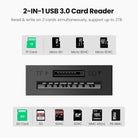 CARD READER extern Ugreen CR127 20250 interfata USB 3.0 citeste /scrie SD /microSD 5Gbps negru