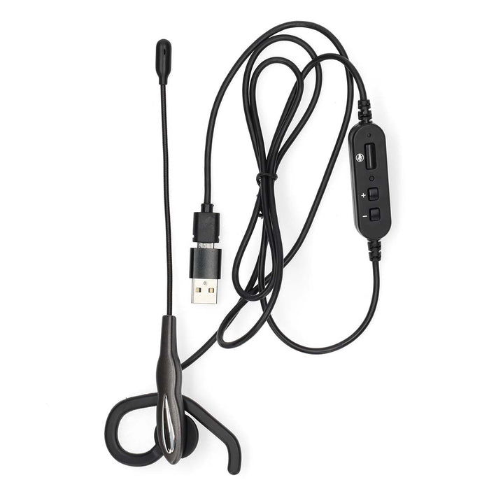 Casti Headset In-Ear USB-A/USB type C 1.8m negru Nedis CHSTUM210BK