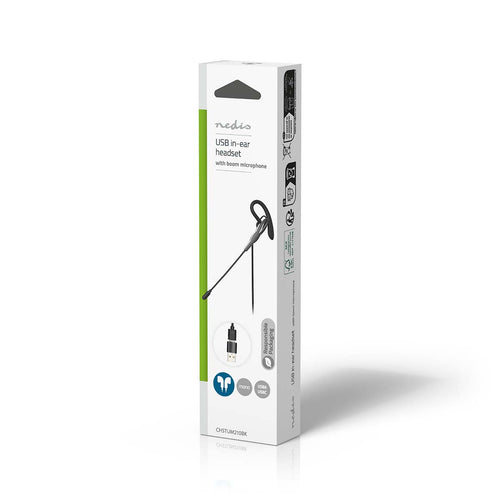 Casti Headset In-Ear USB-A/USB type C 1.8m negru Nedis CHSTUM210BK