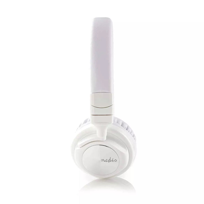 Casti multimedia cu cablu detasabil fara microfon 1.2m alb NEDIS