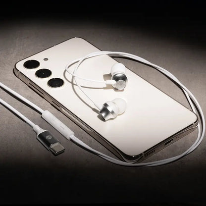 Casti stereo cu microfon mufa USB TYPE C 1.2m 32ohm alb FOREVER GSM187600