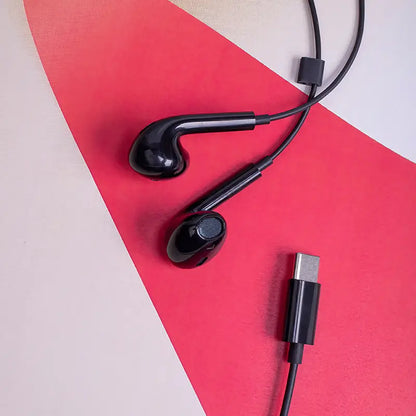 Casti stereo si microfon USB-C 1.2m negru maXlife MXEP-04