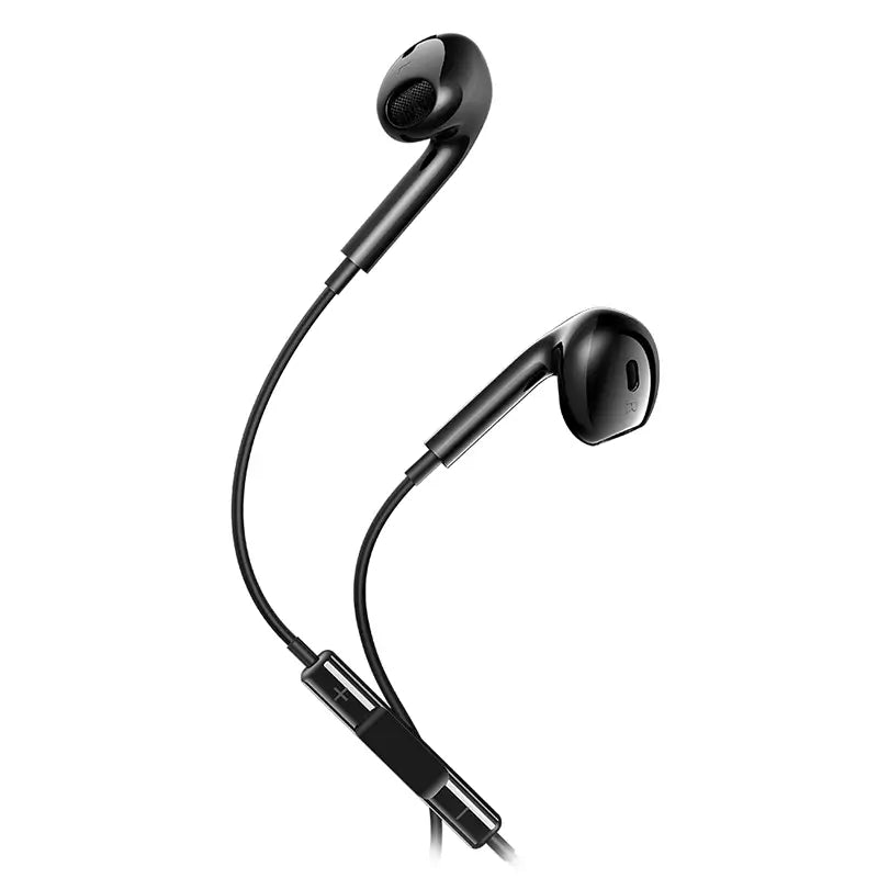 Casti stereo si microfon USB-C 1.2m negru maXlife MXEP-04