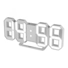 Ceas cu desteptator digital LED 3D 3.14”/ 80mm alb SAL LTC 04