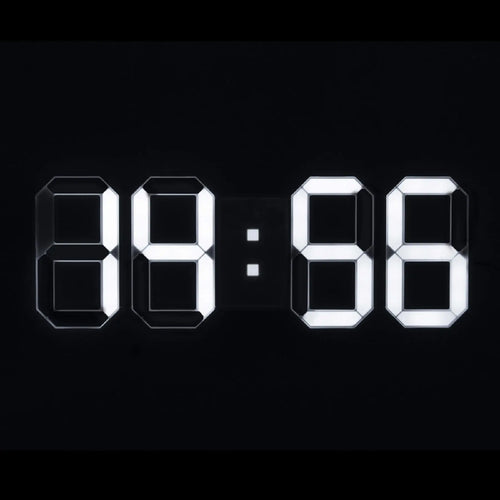 Ceas cu desteptator digital LED 3D 3.14”/ 80mm alb SAL LTC 04