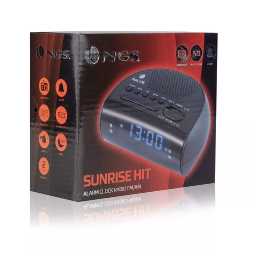 Ceas de masa cu alarma SUNRISE HIT negru NGS