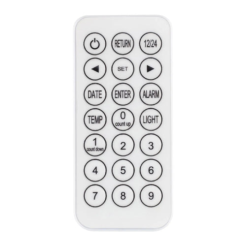 Ceas desteptator digital LED 3D alb 128mm 5V USB telecomanda Home LTC 05