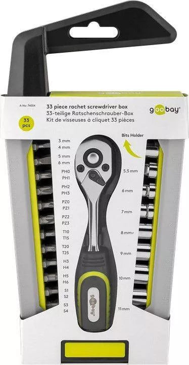 Cheie tubulara cu clichet cu 24 biti si 7 tubulare Goobay