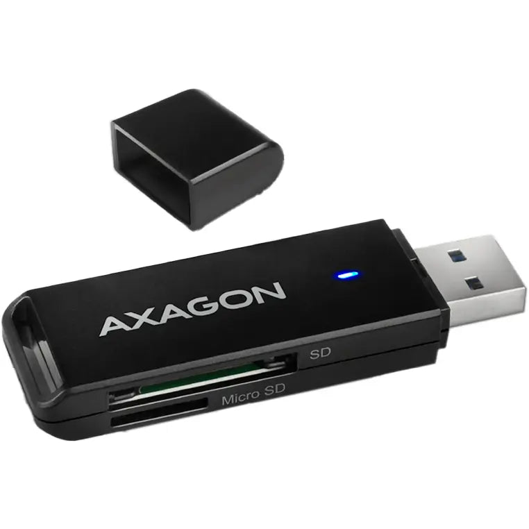 Cititor carduri AXAGON CRE-S2N USB 3.2 tip-A slim la SD /microSD